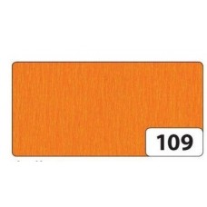 Креп-бумага (гофра, неметаллик), 50х250 см, Folia (09 оранжевый)