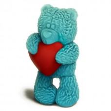 Пластиковая форма 3D Медвежонок стоит с сердечком